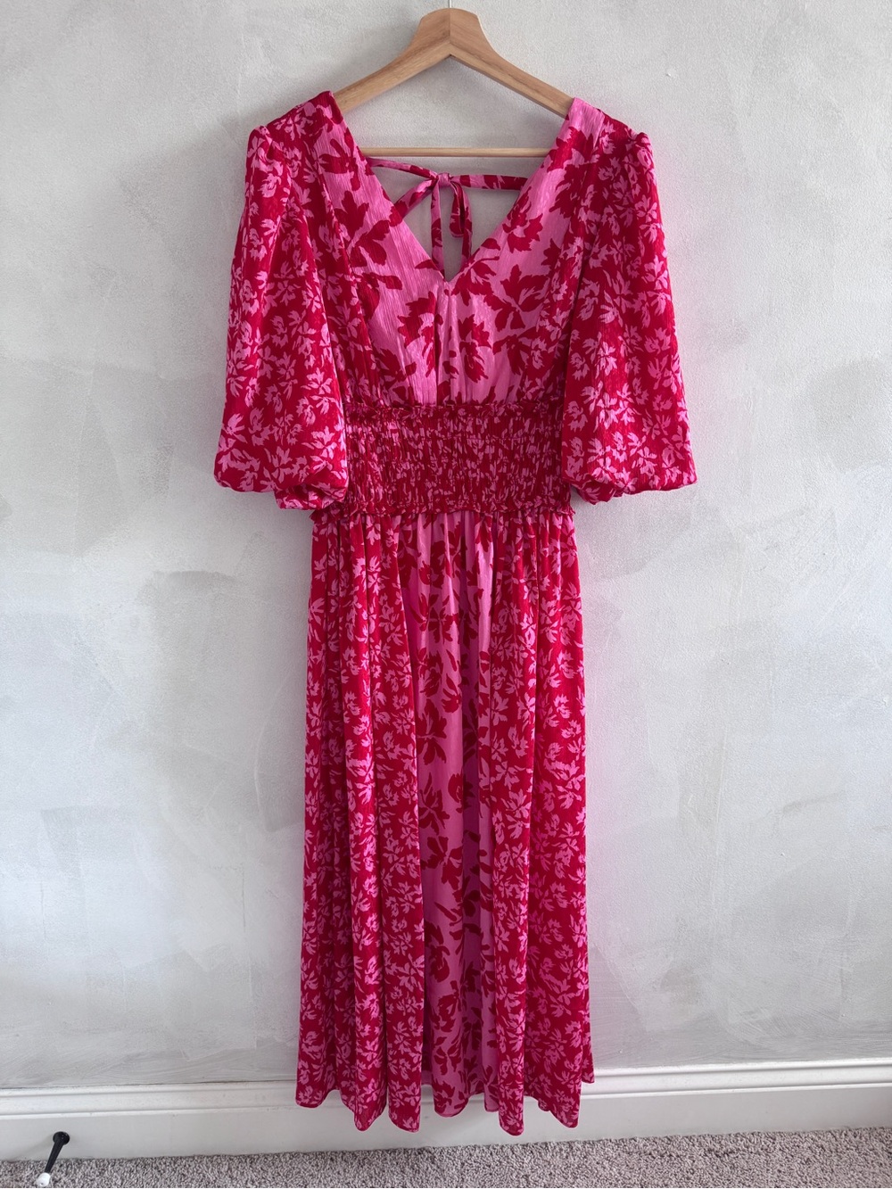 Taylor - Pink & Red Floral Maxi Dress - Size 6